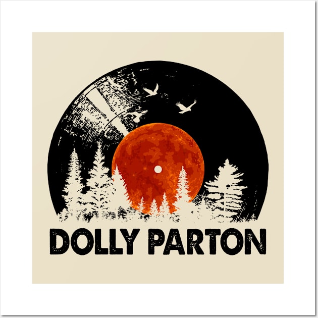 Dolly Name Record Music Forest Gift Wall Art by Mountain River Landscape